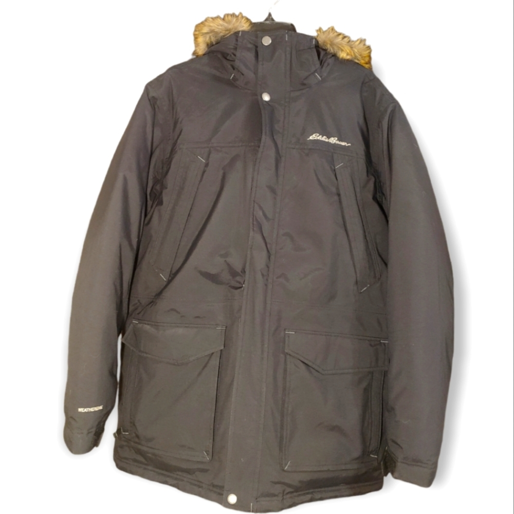 Eddie Bauer Men's Coat w/ Faux Hood - Ridgeline Hooded Parka